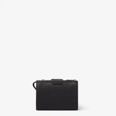 Fendi Baguette® Double Bag, made of black full-grain leather | Thumbnail 4