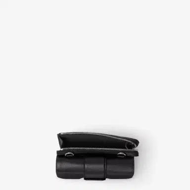 Fendi Baguette® Double Bag, made of black full-grain leather | Thumbnail 6