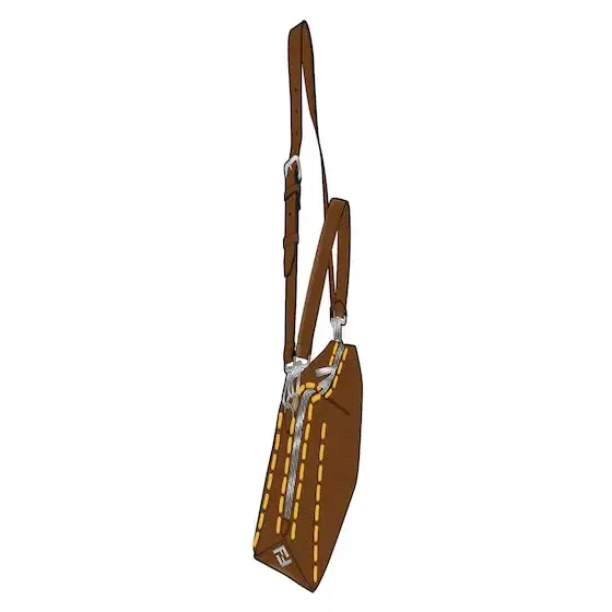Medium Lui bag with a soft design, made of tan-colour