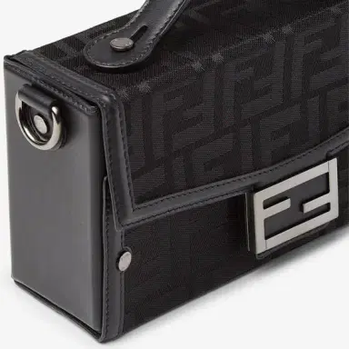 Fendi Soft Trunk bag made of black FF Nylon with a lustrous | Thumbnail 7 Fendi Soft Trunk bag made of black FF Nylon with a lustrous | Thumbnail 7