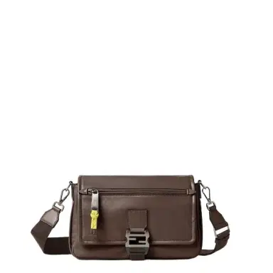 Fendi Flux Messenger bag made of chocolate brown, smooth | Thumbnail 1 Fendi Flux Messenger bag made of chocolate brown, smooth | Thumbnail 1