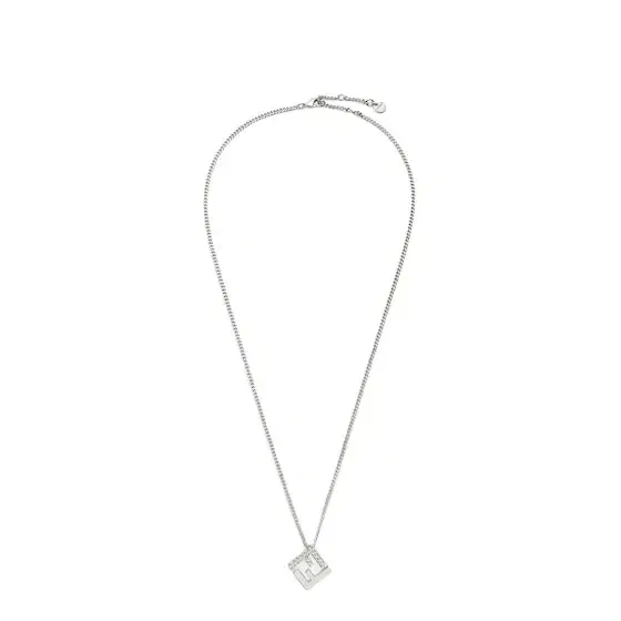 Fine chain necklace with FF pendant