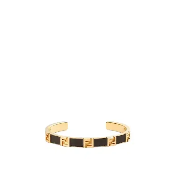 Rigid bracelet with embossed FF motif