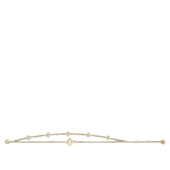 Double chain bracelet with FF charm