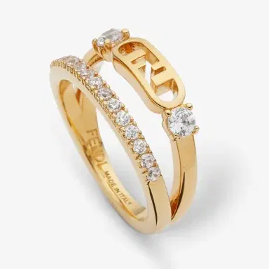 Fendi Double-band ring with O'Lock motif | Thumbnail 2 Fendi Double-band ring with O'Lock motif | Thumbnail 2