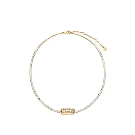 Fendi Tennis choker necklace with O'Lock motif