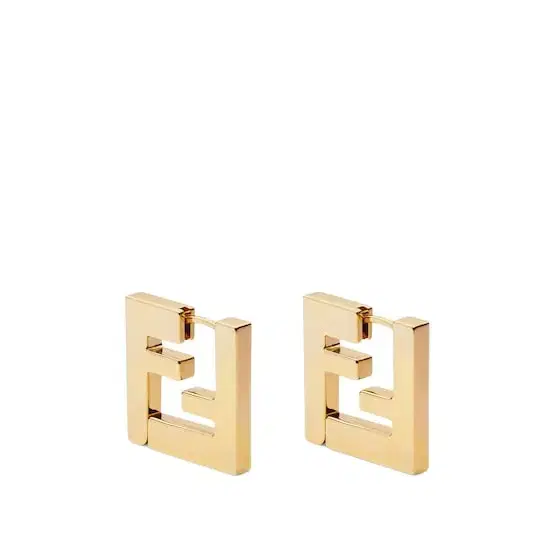 FF motif-shaped earrings