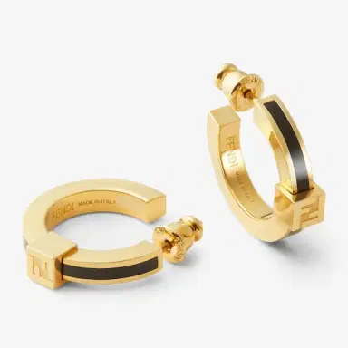 Fendi Small hoop earrings with FF logo | Thumbnail 2 Fendi Small hoop earrings with FF logo | Thumbnail 2