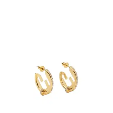 Fendi Small hoop earrings with new EverRound logo | Thumbnail 1