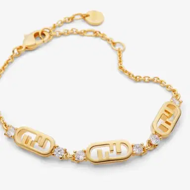 Fendi Slender bracelet decorated with three O'Lock motifs | Thumbnail 3