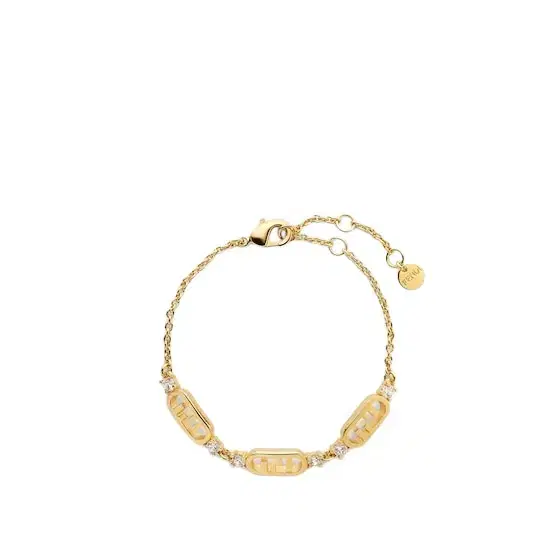 Slender bracelet decorated with three O'Lock motifs Slender bracelet decorated with three O'Lock motifs