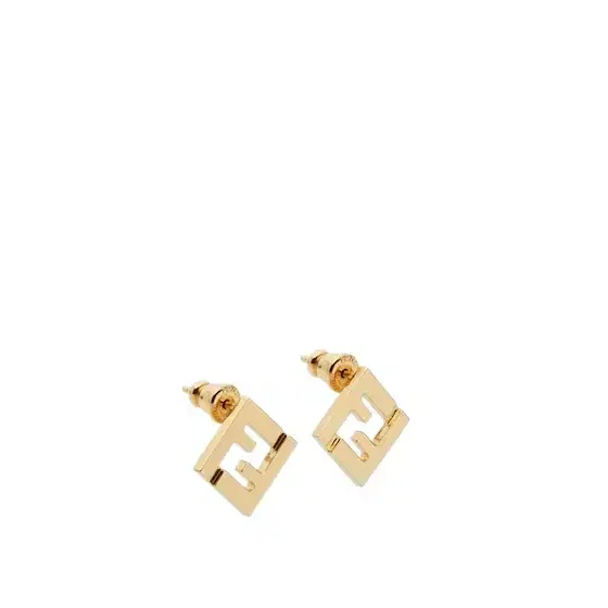 FF motif shaped earrings