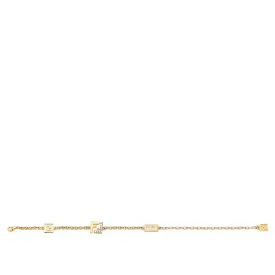 Slim chain bracelet with FF motifs
