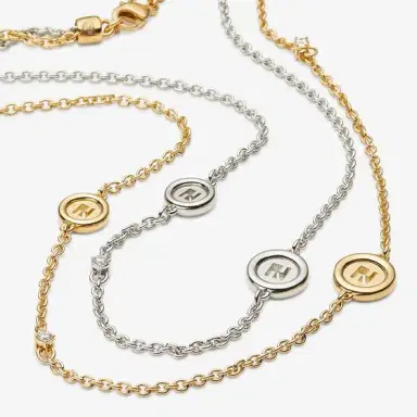 Fendi Double chain necklace with the EverRound logo | Thumbnail 2 Fendi Double chain necklace with the EverRound logo | Thumbnail 2
