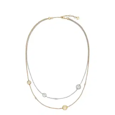 Fendi Double chain necklace with the EverRound logo | Thumbnail 1 Fendi Double chain necklace with the EverRound logo | Thumbnail 1
