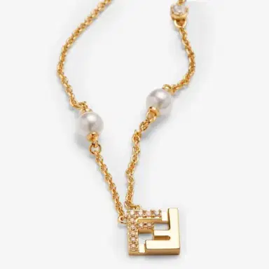Fendi Fine chain necklace with FF pendant | Thumbnail 2