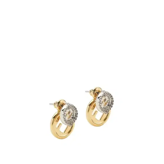 Earrings with double EverRound logo