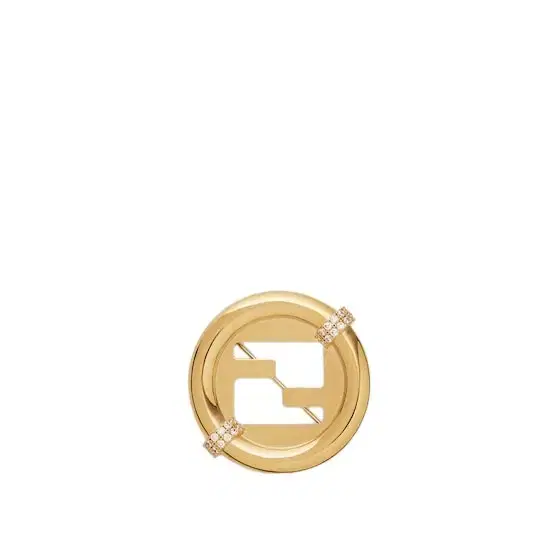 Fendi EverRound logo-shaped brooch