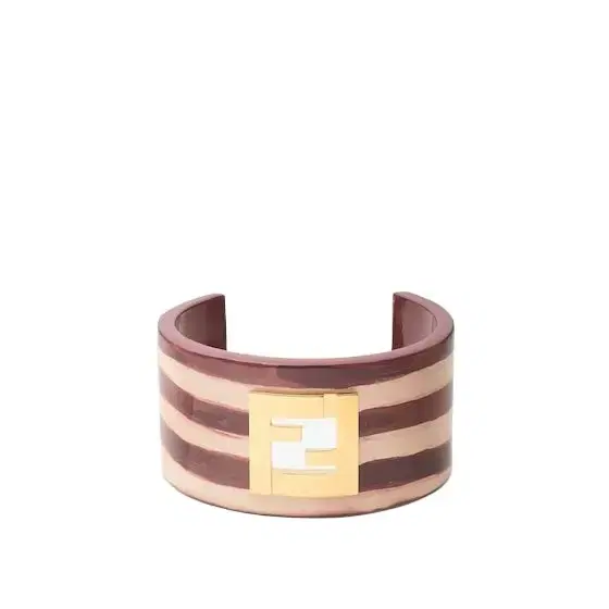 Fendi Rigid bracelet with cut-out FF logo made of metal with