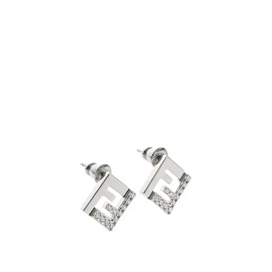FF motif shaped stud earrings FF motif shaped stud earrings