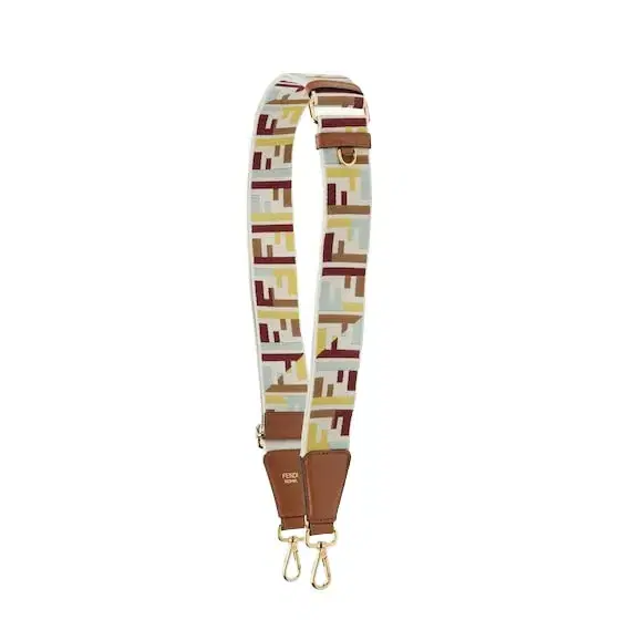 Fendi Long adjustable shoulder strap with double snap hook
