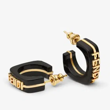 Fendi Linear and elegant hoop earrings embellished | Thumbnail 2