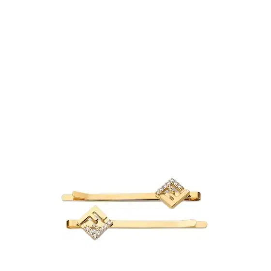 Fendi Set of two hair clips with cut-out FF logo