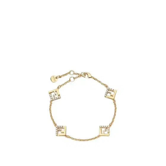 Fendi Bracelet with thin chain and cut-out FF motif