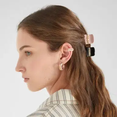 Fendi Linear and elegant hoop earrings embellished | Thumbnail 3 Fendi Linear and elegant hoop earrings embellished | Thumbnail 3
