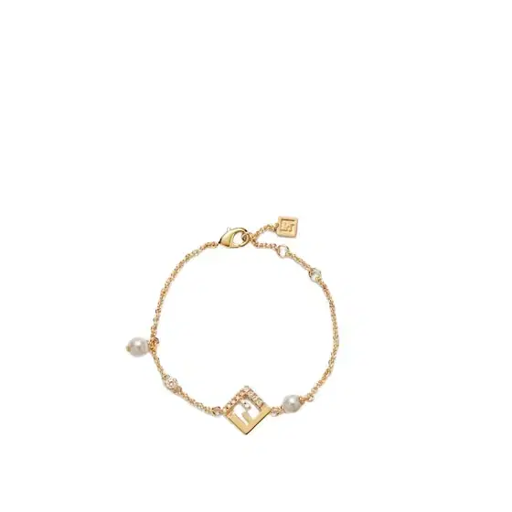 Fendi Fine chain bracelet with central FF logo detail