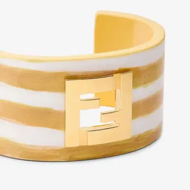 Fendi Rigid bracelet with cut-out FF logo made of metal with | Thumbnail 2 Fendi Rigid bracelet with cut-out FF logo made of metal with | Thumbnail 2