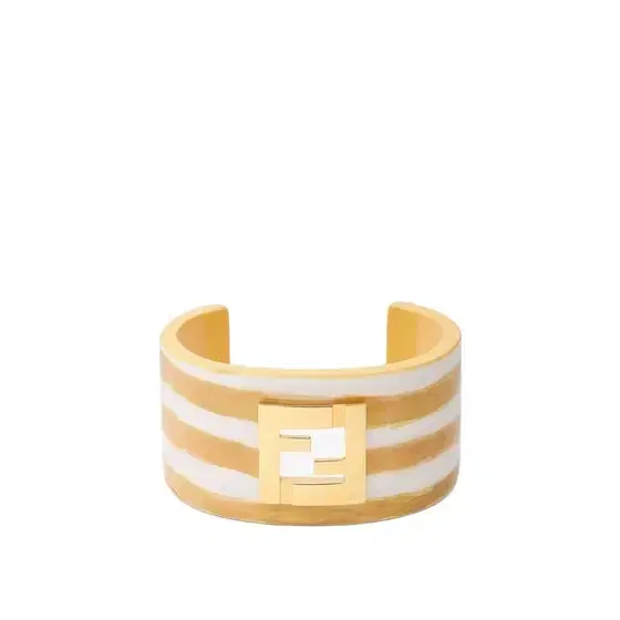 Fendi Rigid bracelet with cut-out FF logo made of metal with