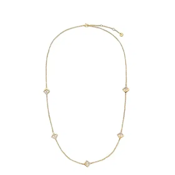Necklace with thin chain and cut-out FF motif Necklace with thin chain and cut-out FF motif