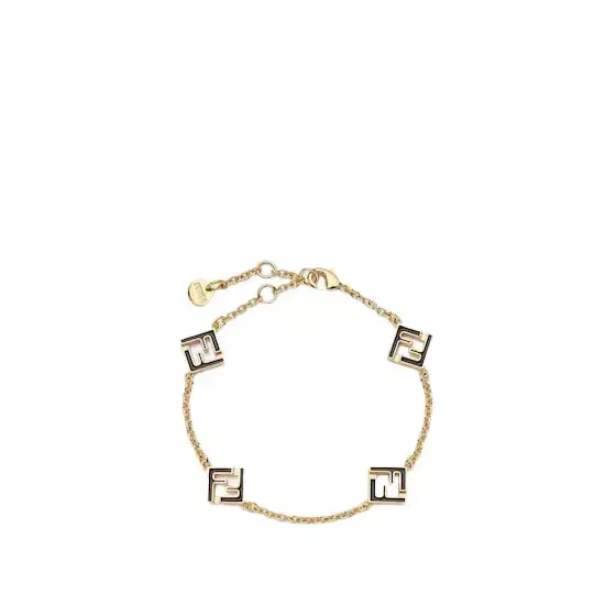 Fendi Bracelet with thin chain and cut-out FF motif