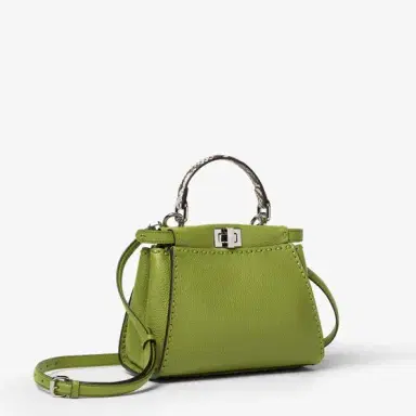 Fendi Small, iconic Peekaboo bag made with 220 hand-sewn, macro | Thumbnail 2