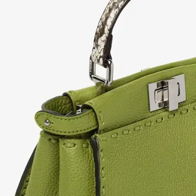 Fendi Small, iconic Peekaboo bag made with 220 hand-sewn, macro | Thumbnail 5