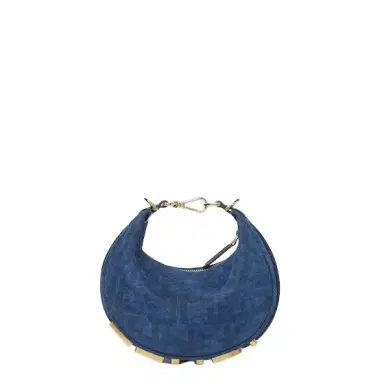 Fendi Mini Fendigraphy hobo bag with a contemporary look and bold | Thumbnail 1 Fendi Mini Fendigraphy hobo bag with a contemporary look and bold | Thumbnail 1