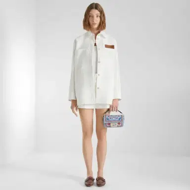 Fendi Iconic mini Baguette® bag made of organic cotton denim in | Thumbnail 7 Fendi Iconic mini Baguette® bag made of organic cotton denim in | Thumbnail 7