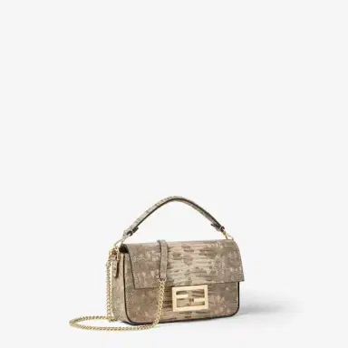 Fendi Iconic mini Baguette® bag made of exquisite beige agate | Thumbnail 2