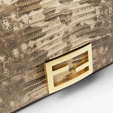 Fendi Iconic mini Baguette® bag made of exquisite beige agate | Thumbnail 5