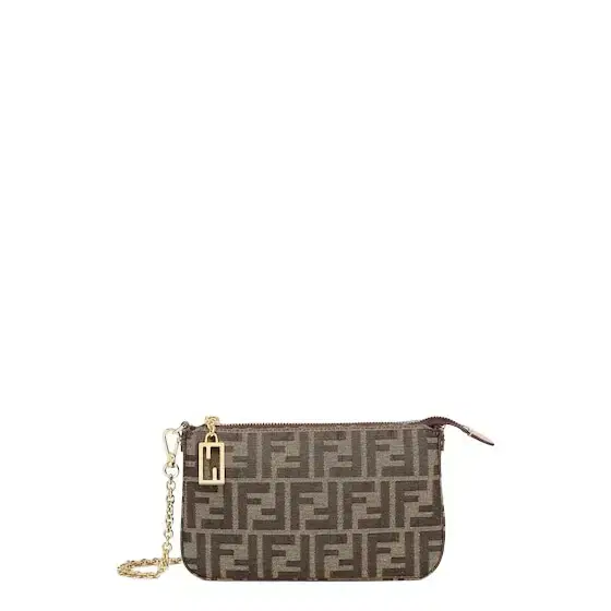 Tube pouch bag with fine, detachable chain strap, to carry