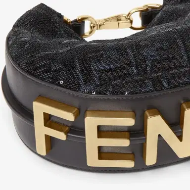 Fendi Mini Fendigraphy hobo bag with a contemporary look and bold | Thumbnail 5