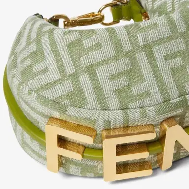 Fendi Mini Fendigraphy hobo bag with a contemporary look and bold | Thumbnail 4 Fendi Mini Fendigraphy hobo bag with a contemporary look and bold | Thumbnail 4