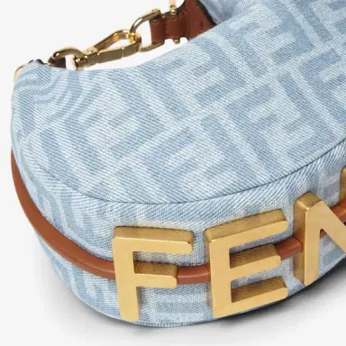Fendi Mini Fendigraphy hobo bag with a contemporary look and bold | Thumbnail 4
