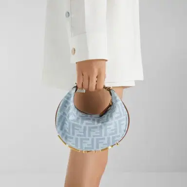 Fendi Mini Fendigraphy hobo bag with a contemporary look and bold | Thumbnail 5