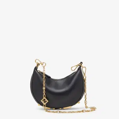 Fendi Mini hobo bag made of soft black leather, embellished | Thumbnail 5 Fendi Mini hobo bag made of soft black leather, embellished | Thumbnail 5