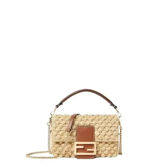 Iconic mini Baguette® bag, made of natural-coloured
