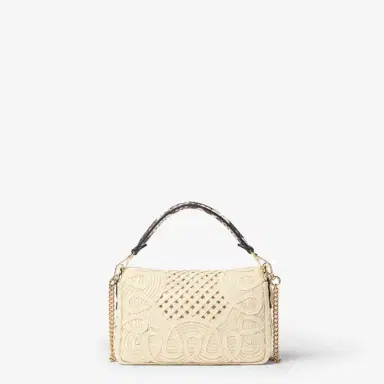 Fendi Iconic mini Baguette® bag made of beige ribbon, finely | Thumbnail 3