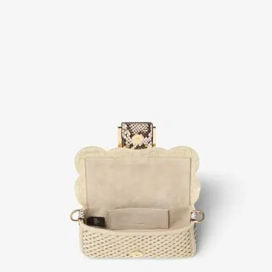 Fendi Iconic mini Baguette® bag made of beige ribbon, finely | Thumbnail 4