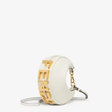 Fendi Mini hobo bag made of soft white leather, embellished | Thumbnail 2 Fendi Mini hobo bag made of soft white leather, embellished | Thumbnail 2